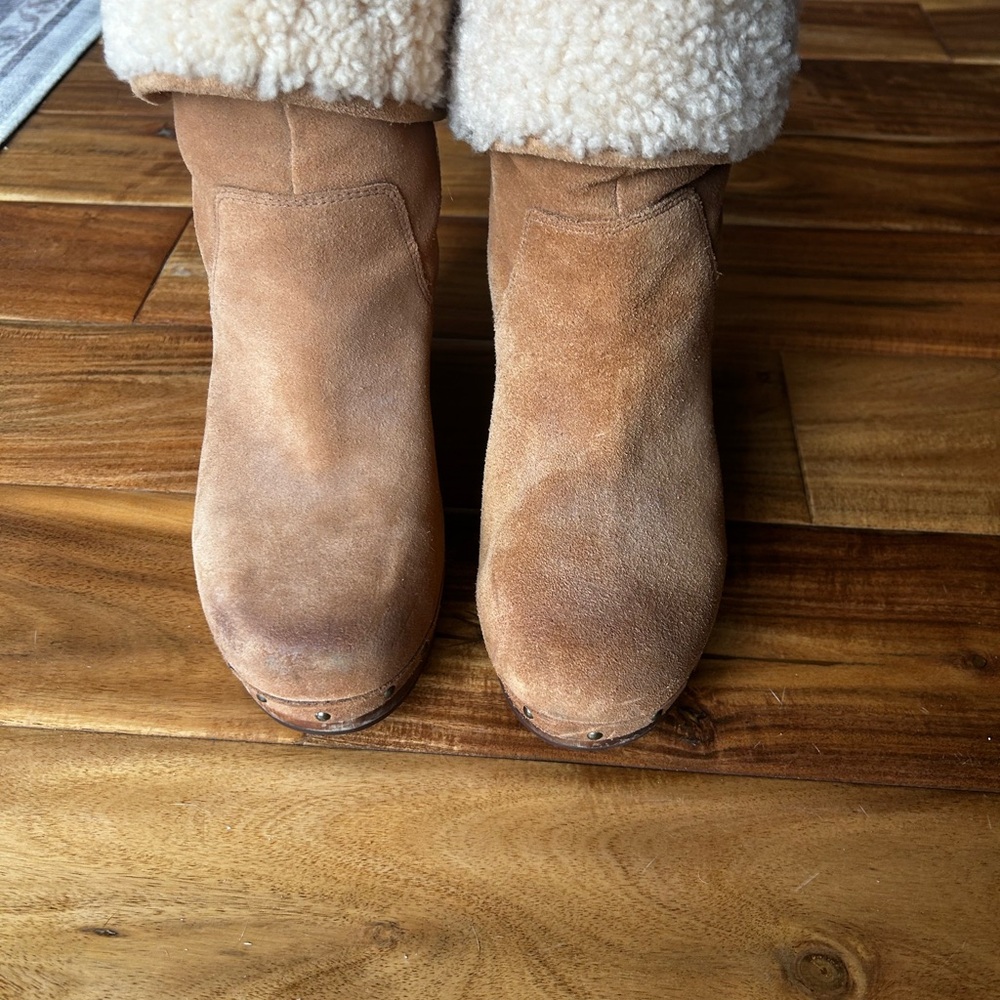 UGG Women's Brown Shearling Clogs - image 7